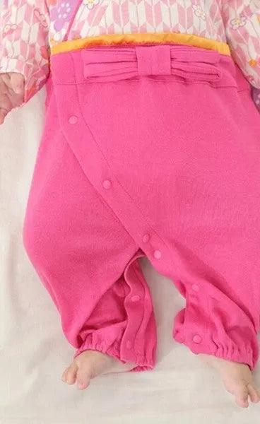 [現貨] 日本直送 O.S Kids 初生嬰兒粉紅櫻花日本和服連身衣 (50-70cm) - BB Dressup
