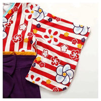 [現貨] 日本直送 O.S Kids 嬰兒紅白間花朵和服連身衣 (70-90cm) - BB Dressup