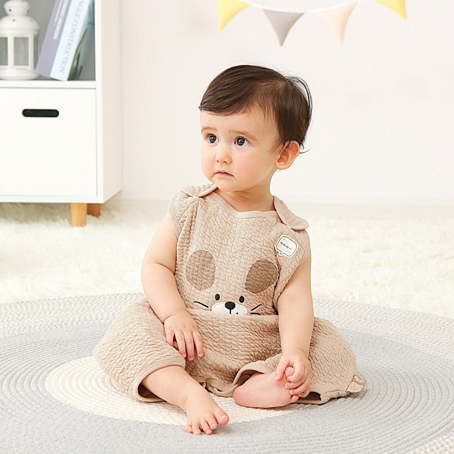 [現貨] 日本直送 OS Kids嬰兒啡色老鼠造型防踢睡袋 (70-80cm) - BB Dressup