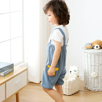[現貨] 日本直送 OS Kids童裝藍色海星全棉吊帶長褲 (90-110cm) - BB Dressup