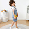 [預購] 日本直送 OS Kids童裝藍色海星全棉吊帶長褲 - BB Dressup