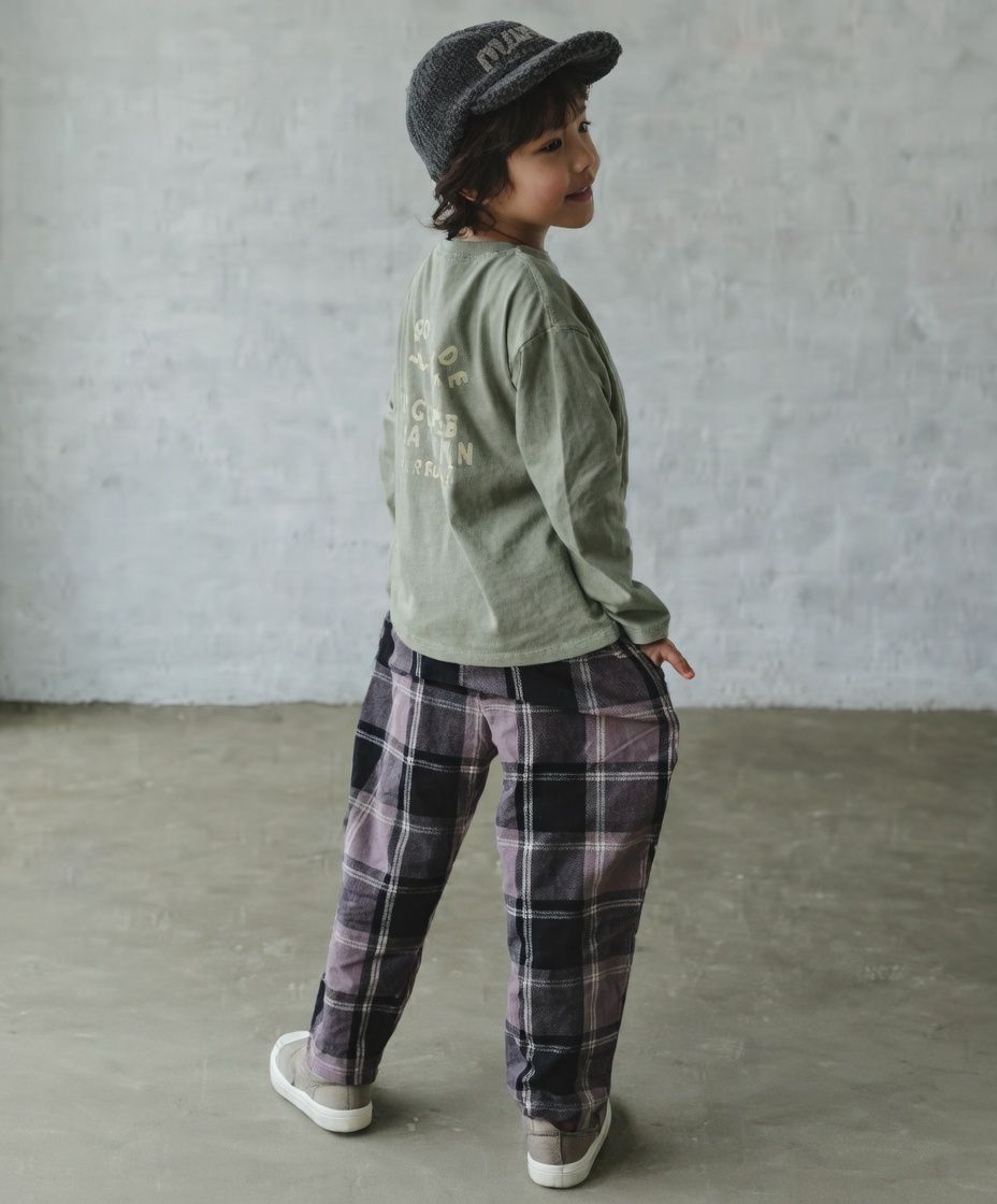 [現貨] 日本直送 Pairmanon 男童裝 卡其綠印花全棉 長袖T恤 (100-120cm) - BB Dressup