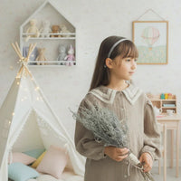 [現貨] 日本直送 Pairmanon 女童裝 淺啡色雙層紗蕾絲洋裝上衣 (100-120cm) - BB Dressup