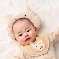 [現貨] 日本製 POMPKINS 100%有機棉棕色嬰兒枕頭搖鈴套裝 - BB Dressup