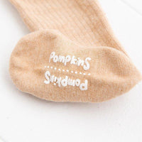 [現貨] 日本製 POMPKINS 有機棉啡色嬰兒襪褲 (80cm) - BB Dressup