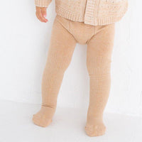[現貨] 日本製 POMPKINS 有機棉啡色嬰兒襪褲 (80cm) - BB Dressup