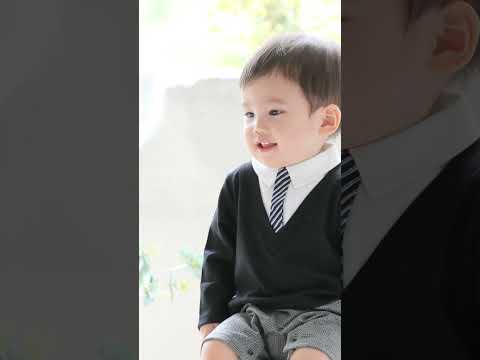 日本直送 Aenak 男童裝V領恤衫造型嬰兒連身衣