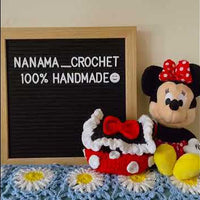 [預購] 香港製造 NANAMA CROCHET 親子裝款式 鈎織祖母格仔單肩包 (兩色)