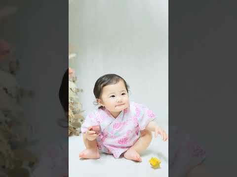 日本直送 Aenak 嬰兒粉紅色繡球花日本和服浴衣連身衣 - BB Dressup