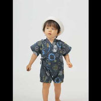 日本直送 Aenak 嬰兒藍色Kiriko Maru日本和服浴衣連身衣 - BB Dressup
