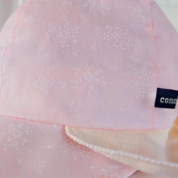 [現貨] 日本製 Shapox防UV 粉紅色小花柄小熊日遮帽 - BB Dressup