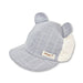 [現貨] 日本製 Shapox防紫外線灰色格仔熊耳全棉嬰幼兒Cap帽 - BB Dressup
