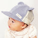 [現貨] 日本製 Shapox防紫外線米色格仔網布熊耳嬰幼兒Cap帽 - BB Dressup