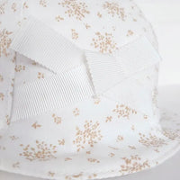 [現貨] 日本製 Shapox防UV 白色小花圖案側邊蝴蝶結遮陽帽(防UV) 46cm