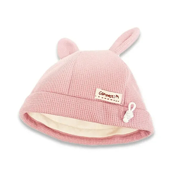 [現貨] 日本製 Shapox防紫外線粉紅色威化格嬰幼兒可調動物帽 - BB Dressup