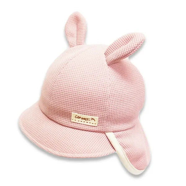 [現貨] 日本製 Shapox防紫外線粉紅色威化格嬰幼兒可調動物Cap帽 - BB Dressup