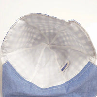 [現貨] 日本製 Shapox防UV 藍色格仔葉片造型兒童UV防曬鐘形帽 - BB Dressup