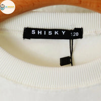[現貨] 日本直送 Shisky 童裝 白色配螢光紅胸袋 長袖衛衣 (120-130cm) - BB Dressup