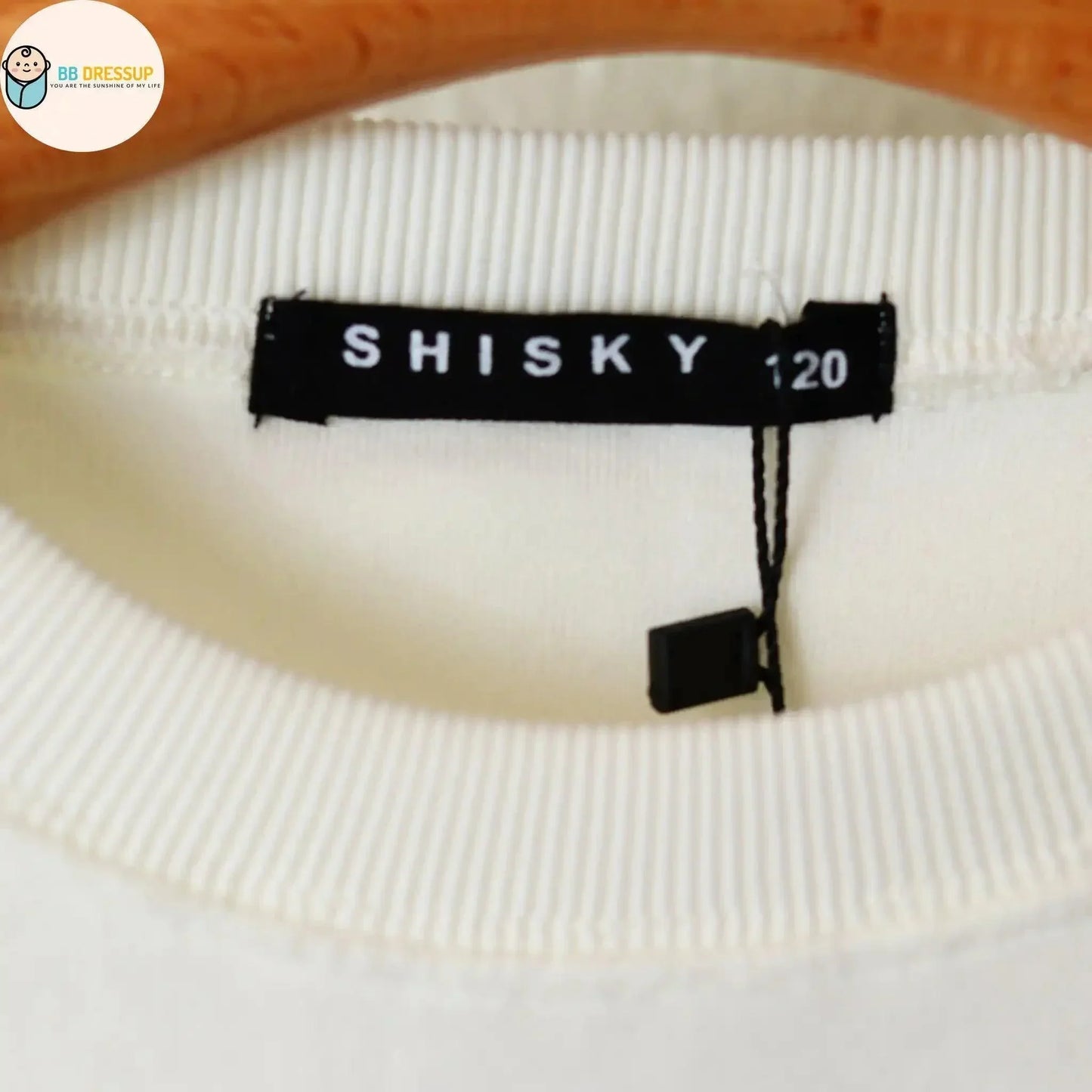 [現貨] 日本直送 Shisky 童裝 白色配螢光紅胸袋 長袖衛衣 (120-130cm) - BB Dressup