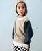 [現貨] 日本直送 Shisky 童裝 米色拼深藍 長袖毛毛衛衣 (130cm) - BB Dressup