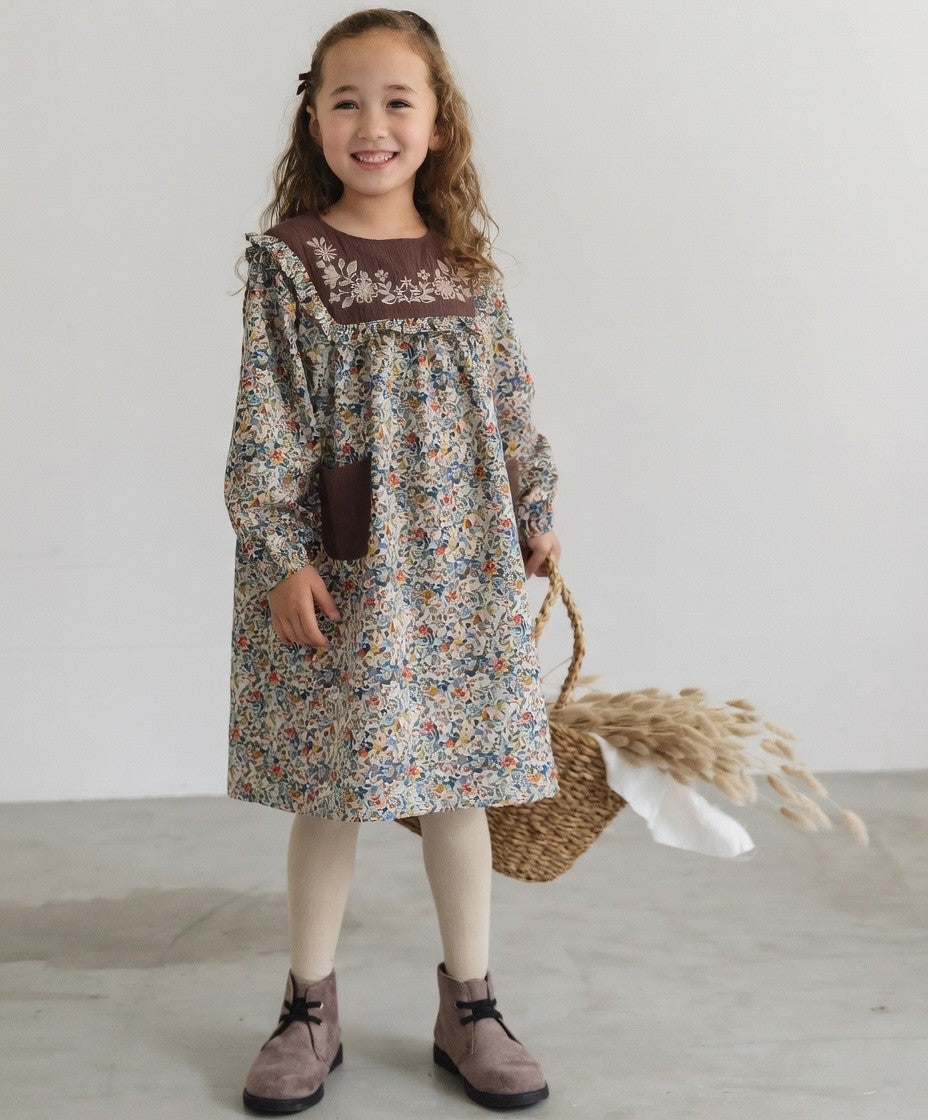 [現貨] 日本直送 Pairmanon 女童裝 花卉洋裝連身裙 (100-120cm) - BB Dressup