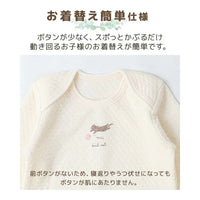 [現貨] 日本直送 Chil2 嬰兒貓仔純棉夾棉保暖長袖連身衣 (2件裝) (70-80cm) - BB Dressup