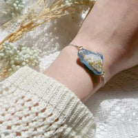 [預購] 香港製造Hanabi Jewellery親子裝款式 藍色彩繪海玻璃純銀手鏈 - BB Dressup