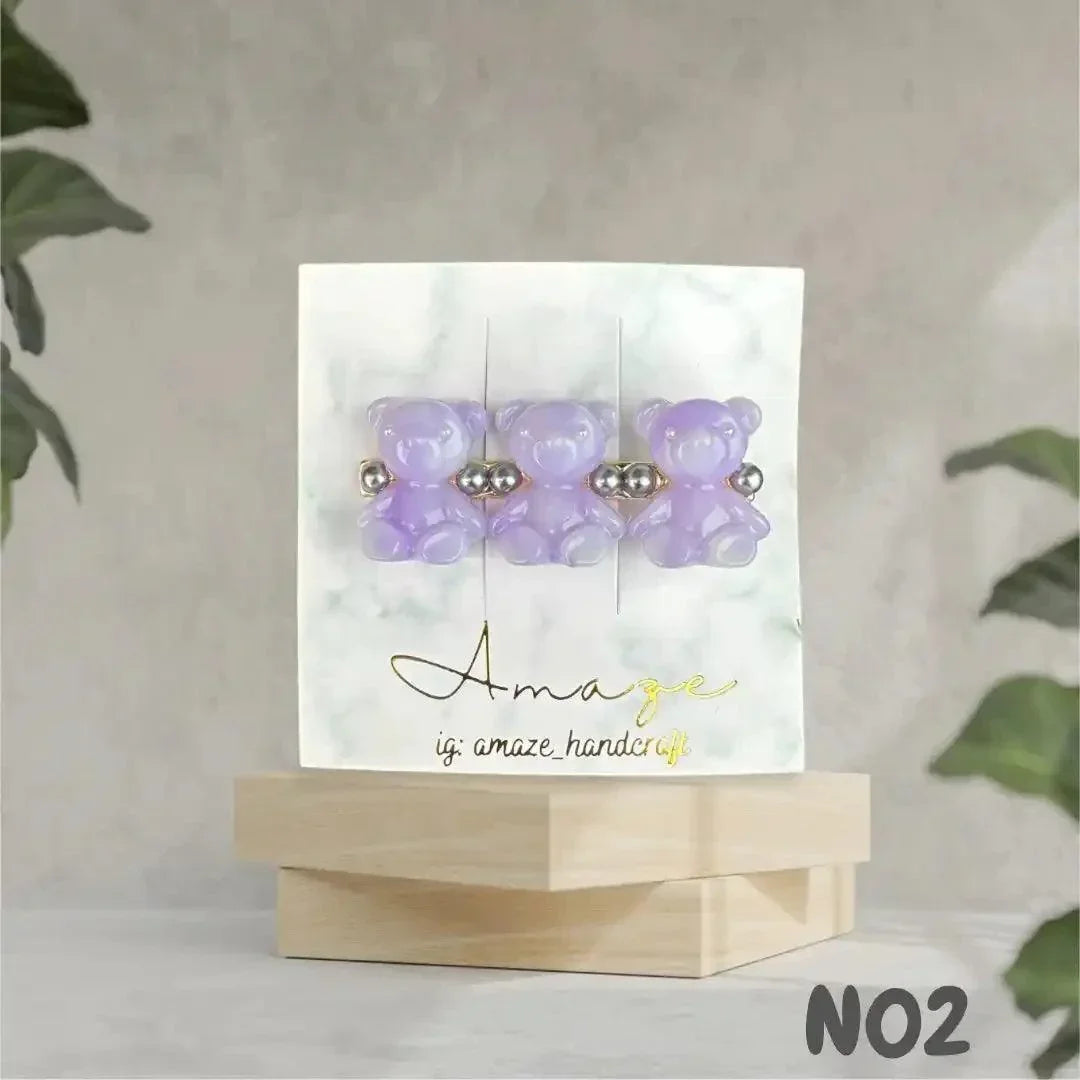 [預購] 香港製造 Amaze Handcraft 手拖手小熊髮夾 (成人/童裝) - BB Dressup