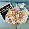 [預購] 香港製造 NANAMA CROCHET 親子款式 鈎織祖母格花花單肩包 (兩色) - BB Dressup