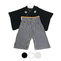 [現貨] 日本直送 Aenak 男童裝 黑色HAKAMA 日本和服嬰兒連身衣 - BB Dressup