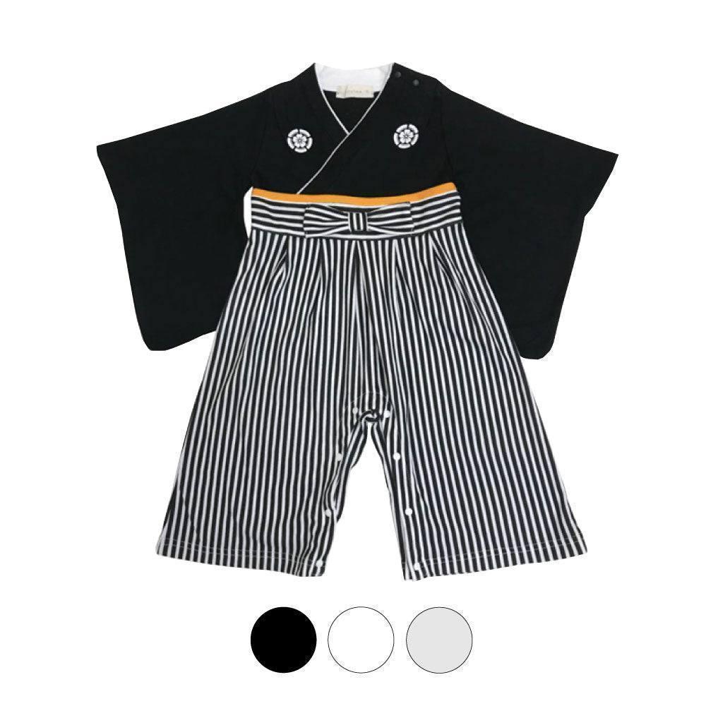 [現貨] 日本直送 Aenak 男童裝 黑色HAKAMA 日本和服嬰兒連身衣 - BB Dressup