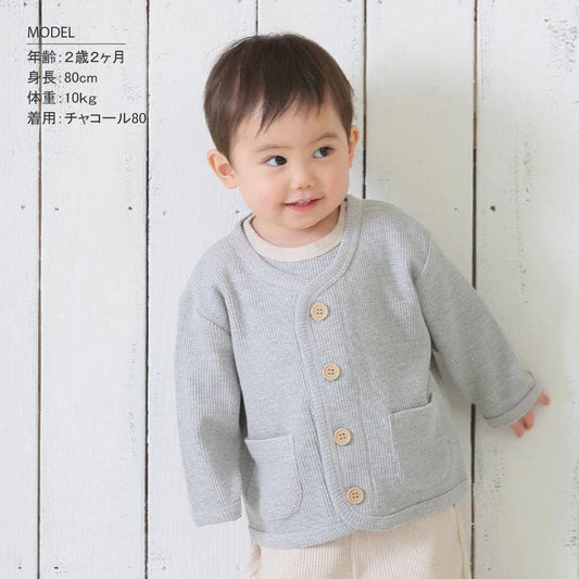 日本品牌Aenak高品質淺灰威化格仔紋外套。