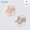 日本製 Aenak 嬰兒 植物染料有機棉運動鞋風格襪子 - BB Dressup