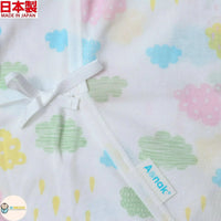 [現貨] 日本製 Aenak 初生嬰兒BB衫 粉紅色雲彩 100%全棉蝴蝶衣/連身衣 - BB Dressup