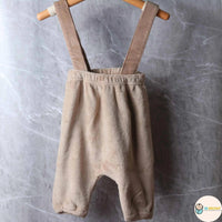 [現貨] 日本直送 Aenak 初生嬰兒 棕色毛毛 吊帶長褲 (60-90cm) - BB Dressup