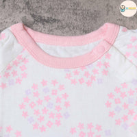 [現貨] 日本直送 Aenak 初生嬰兒 100%全棉粉紅小花長袖厚身上衣 (80-90cm) - BB Dressup