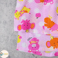 [現貨] 日本直運 Mam 嬰兒 粉紅色動物造型 日本和服 套裝BB衫 - BB Dressup