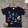 日本直送 Mam 男童裝 水手圖案 深藍色 短袖衫 - BB Dressup