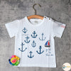 日本直送 Mam 男童裝 水手圖案 白色 短袖衫 - BB Dressup