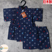 [現貨] 日本製 Mam 嬰兒 藍色水手圖案 日本和服甚平BB衫套裝 - BB Dressup