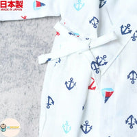 [現貨] 日本製 Mam 嬰兒 白色水手圖案 日本和服甚平BB衫套裝 - BB Dressup
