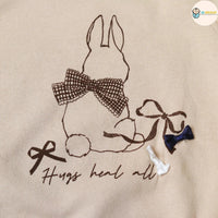 [現貨] 日本直送 Mam 幼兒 兔仔絲帶 米色長袖衛衣 (100cm) - BB Dressup