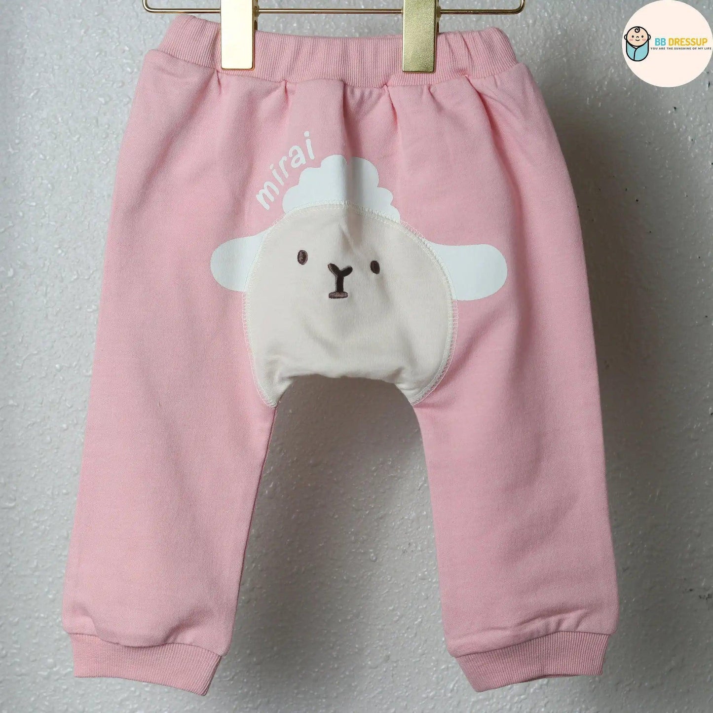[現貨] 日本直送 O.S Kids 童裝 綿羊造型 粉紅色嬰兒褲 (80-90cm) - BB Dressup
