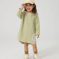 [現貨] 日本直送 OS Kids 女童裝 青蘋果綠威化格仔紋長袖連身裙 - BB Dressup