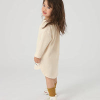 [現貨] 日本直送 OS Kids 女童裝 粉紅威化格仔紋長袖連身裙 - BB Dressup