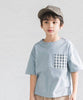 日本直送 Pairmanon 童裝 粉藍色方格 短袖T恤 - BB Dressup