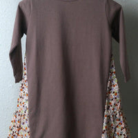 [現貨] 日本直送 Pairmanon 女童裝 深紫碎花圖案長袖連身裙 (100cm) - BB Dressup