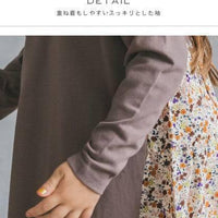[現貨] 日本直送 Pairmanon 女童裝 深紫碎花圖案長袖連身裙 (100cm) - BB Dressup