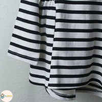 [現貨] 日本直送 Pairmanon 女童裝 長袖束腰橫間洋裝上衣 (90-120cm) - BB Dressup