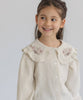 日本直送 Pairmanon 女童裝 白色雙層紗繡花洋裝上衣 - BB Dressup